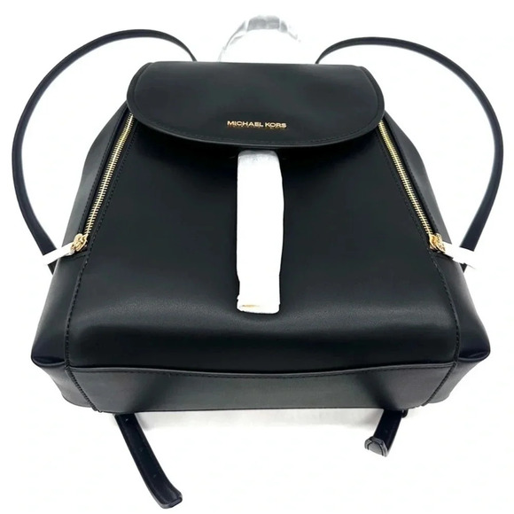 Michael Kors Medium Phoebe Drawstring Backpack Black/Gold - Picture 4 of 10